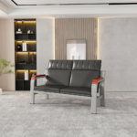 5-Seater Office Leather Lobby Sofa - Image 9