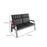 5-Seater Office Leather Lobby Sofa - Image 2