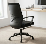 Elevate Your Daily Comfort: The Modern Office Staff Swivel Chair Redefine your workday experience with the Modern Office Staff Swivel Chair, engineered for maximum comfort, support, and sleek contemporary style. Whether you are typing up reports, sitting through back-to-back virtual meetings, or collaborating at your desk, this ergonomic office chair adapts to your movements to keep you fatigue-free. Designed specifically for modern professionals and corporate staff, it blends high-performance functionality with a clean aesthetic that enhances any office interior. Crafted with a breathable mesh backrest to promote optimal airflow and prevent heat buildup, this chair keeps you cool during long hours at the desk. The contoured seat cushion provides plush pressure relief, while intuitive adjustment mechanisms allow you to customize your seating posture instantly. Backed by a sturdy 5-star base and smooth-rolling castors, it ensures effortless mobility across both carpeted and hardwood office floors. Key Features & Benefits Ergonomic Mesh Backrest: High-tensile breathable mesh promotes continuous air circulation, keeping you cool and supporting the natural curve of your spine. Customizable Height & Tilt: Pneumatic seat height adjustment and a reliable tilt-tension mechanism let you personalize your posture for optimal alignment. 360-Degree Swivel Mobility: Premium-grade swivel mechanism combined with smooth-gliding dual-caster wheels allows effortless multi-directional movement. Contoured Supportive Cushion: High-density molded foam seat cushion distributes body weight evenly, reducing pressure points during extended seating periods. Sleek Modern Design: Minimalist silhouette, clean lines, and neutral color finishes complement any corporate office, home study, or collaborative workstation. Durable Commercial Build: Tested for daily heavy-duty use, featuring a robust gas lift cylinder and a heavy-duty base for long-lasting stability. Product Specifications Product Type: Ergonomic Office Staff Swivel Chair / Task Chair Backrest Material: Breathable High-Tensile Mesh Seat Material: High-Density Foam Upholstered in Durable Fabric Base & Mobility: Heavy-Duty 5-Star Base with 360-degree Swivel Castors Adjustability: Pneumatic Seat Height Adjustment, Tilt Lock Mechanism Assembly: Easy assembly required (All tools and hardware included) Why Choose Our Modern Office Staff Swivel Chair? Your productivity is directly tied to your physical comfort. Upgrading to a truly ergonomic task chair prevents lower back strain, improves posture, and keeps energy levels high throughout the workday. Invest in a seating solution that cares for your well-being while bringing a professional edge to your workspace.