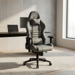 Gray Fabric Gaming Chair – Comfort, Style & Performance Upgrade your gaming setup with the Gray Fabric Gaming Chair, designed to bring comfort, style, and functionality to your workspace. Its modern gray finish creates a sleek appearance that complements gaming rooms, home offices, and study areas. Whether you enjoy gaming, work remotely, or study for long hours, this gaming chair offers a practical seating solution for everyday use. The gray gaming chair features a fabric finish that adds a soft, contemporary touch to your gaming environment. Unlike a glossy finish, fabric upholstery offers a more understated look that blends easily with modern interiors. Additionally, its neutral gray color pairs well with different desk styles, gaming accessories, and room décor. This makes it an excellent choice for gamers who value both aesthetics and functionality. Designed for everyday gaming and computer use, the fabric gaming chair provides a dedicated seating option for extended desk sessions. Its supportive design helps you maintain a comfortable sitting position while playing games, completing assignments, or handling office tasks. Furthermore, the fabric exterior gives your setup a stylish, professional appearance without compromising its gaming-inspired character. This versatile gaming chair is suitable for casual gamers, students, streamers, and remote workers. You can use it in a personal gaming station, bedroom, study room, or home office. Moreover, its modern styling makes it easy to incorporate into different workspace designs. Pair it with a gaming desk, monitor stand, and ergonomic accessories to create a more functional setup. Whether you are building a new gaming station or upgrading your existing chair, the Gray Fabric Gaming Chair offers an attractive combination of modern design and everyday practicality. It is a smart addition to any space dedicated to gaming, productivity, and entertainment. Key Features Modern Gray Finish: Complements gaming setups, home offices, and contemporary interiors. Fabric Upholstery: Provides a soft, textured finish with a stylish appearance. Gaming-Inspired Design: Adds a distinctive look to your gaming station. Everyday Seating Comfort: Suitable for gaming, studying, and computer-based activities. Versatile Use: Ideal for bedrooms, gaming rooms, study areas, and home offices. Contemporary Style: Pairs easily with modern desks and gaming accessories. Multi-Purpose Functionality: Suitable for gamers, students, streamers, and remote workers. Enhance Your Gaming Setup Today Choose the Gray Fabric Gaming Chair to give your gaming station a modern and coordinated look. Its fabric finish and versatile color make it a stylish addition to any workspace. Whether you are gaming, studying, or working from home, this chair helps create a dedicated and attractive seating area.
