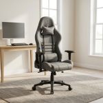 Gray Fabric Gaming Chair – Comfort, Style & Performance Upgrade your gaming setup with the Gray Fabric Gaming Chair, designed to bring comfort, style, and functionality to your workspace. Its modern gray finish creates a sleek appearance that complements gaming rooms, home offices, and study areas. Whether you enjoy gaming, work remotely, or study for long hours, this gaming chair offers a practical seating solution for everyday use. The gray gaming chair features a fabric finish that adds a soft, contemporary touch to your gaming environment. Unlike a glossy finish, fabric upholstery offers a more understated look that blends easily with modern interiors. Additionally, its neutral gray color pairs well with different desk styles, gaming accessories, and room décor. This makes it an excellent choice for gamers who value both aesthetics and functionality. Designed for everyday gaming and computer use, the fabric gaming chair provides a dedicated seating option for extended desk sessions. Its supportive design helps you maintain a comfortable sitting position while playing games, completing assignments, or handling office tasks. Furthermore, the fabric exterior gives your setup a stylish, professional appearance without compromising its gaming-inspired character. This versatile gaming chair is suitable for casual gamers, students, streamers, and remote workers. You can use it in a personal gaming station, bedroom, study room, or home office. Moreover, its modern styling makes it easy to incorporate into different workspace designs. Pair it with a gaming desk, monitor stand, and ergonomic accessories to create a more functional setup. Whether you are building a new gaming station or upgrading your existing chair, the Gray Fabric Gaming Chair offers an attractive combination of modern design and everyday practicality. It is a smart addition to any space dedicated to gaming, productivity, and entertainment. Key Features Modern Gray Finish: Complements gaming setups, home offices, and contemporary interiors. Fabric Upholstery: Provides a soft, textured finish with a stylish appearance. Gaming-Inspired Design: Adds a distinctive look to your gaming station. Everyday Seating Comfort: Suitable for gaming, studying, and computer-based activities. Versatile Use: Ideal for bedrooms, gaming rooms, study areas, and home offices. Contemporary Style: Pairs easily with modern desks and gaming accessories. Multi-Purpose Functionality: Suitable for gamers, students, streamers, and remote workers. Enhance Your Gaming Setup Today Choose the Gray Fabric Gaming Chair to give your gaming station a modern and coordinated look. Its fabric finish and versatile color make it a stylish addition to any workspace. Whether you are gaming, studying, or working from home, this chair helps create a dedicated and attractive seating area.