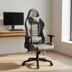 Gray Fabric Gaming Chair – Comfort, Style & Performance Upgrade your gaming setup with the Gray Fabric Gaming Chair, designed to bring comfort, style, and functionality to your workspace. Its modern gray finish creates a sleek appearance that complements gaming rooms, home offices, and study areas. Whether you enjoy gaming, work remotely, or study for long hours, this gaming chair offers a practical seating solution for everyday use. The gray gaming chair features a fabric finish that adds a soft, contemporary touch to your gaming environment. Unlike a glossy finish, fabric upholstery offers a more understated look that blends easily with modern interiors. Additionally, its neutral gray color pairs well with different desk styles, gaming accessories, and room décor. This makes it an excellent choice for gamers who value both aesthetics and functionality. Designed for everyday gaming and computer use, the fabric gaming chair provides a dedicated seating option for extended desk sessions. Its supportive design helps you maintain a comfortable sitting position while playing games, completing assignments, or handling office tasks. Furthermore, the fabric exterior gives your setup a stylish, professional appearance without compromising its gaming-inspired character. This versatile gaming chair is suitable for casual gamers, students, streamers, and remote workers. You can use it in a personal gaming station, bedroom, study room, or home office. Moreover, its modern styling makes it easy to incorporate into different workspace designs. Pair it with a gaming desk, monitor stand, and ergonomic accessories to create a more functional setup. Whether you are building a new gaming station or upgrading your existing chair, the Gray Fabric Gaming Chair offers an attractive combination of modern design and everyday practicality. It is a smart addition to any space dedicated to gaming, productivity, and entertainment. Key Features Modern Gray Finish: Complements gaming setups, home offices, and contemporary interiors. Fabric Upholstery: Provides a soft, textured finish with a stylish appearance. Gaming-Inspired Design: Adds a distinctive look to your gaming station. Everyday Seating Comfort: Suitable for gaming, studying, and computer-based activities. Versatile Use: Ideal for bedrooms, gaming rooms, study areas, and home offices. Contemporary Style: Pairs easily with modern desks and gaming accessories. Multi-Purpose Functionality: Suitable for gamers, students, streamers, and remote workers. Enhance Your Gaming Setup Today Choose the Gray Fabric Gaming Chair to give your gaming station a modern and coordinated look. Its fabric finish and versatile color make it a stylish addition to any workspace. Whether you are gaming, studying, or working from home, this chair helps create a dedicated and attractive seating area.