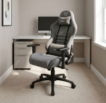Gray Fabric Gaming Chair – Comfort, Style & Performance Upgrade your gaming setup with the Gray Fabric Gaming Chair, designed to bring comfort, style, and functionality to your workspace. Its modern gray finish creates a sleek appearance that complements gaming rooms, home offices, and study areas. Whether you enjoy gaming, work remotely, or study for long hours, this gaming chair offers a practical seating solution for everyday use. The gray gaming chair features a fabric finish that adds a soft, contemporary touch to your gaming environment. Unlike a glossy finish, fabric upholstery offers a more understated look that blends easily with modern interiors. Additionally, its neutral gray color pairs well with different desk styles, gaming accessories, and room décor. This makes it an excellent choice for gamers who value both aesthetics and functionality. Designed for everyday gaming and computer use, the fabric gaming chair provides a dedicated seating option for extended desk sessions. Its supportive design helps you maintain a comfortable sitting position while playing games, completing assignments, or handling office tasks. Furthermore, the fabric exterior gives your setup a stylish, professional appearance without compromising its gaming-inspired character. This versatile gaming chair is suitable for casual gamers, students, streamers, and remote workers. You can use it in a personal gaming station, bedroom, study room, or home office. Moreover, its modern styling makes it easy to incorporate into different workspace designs. Pair it with a gaming desk, monitor stand, and ergonomic accessories to create a more functional setup. Whether you are building a new gaming station or upgrading your existing chair, the Gray Fabric Gaming Chair offers an attractive combination of modern design and everyday practicality. It is a smart addition to any space dedicated to gaming, productivity, and entertainment. Key Features Modern Gray Finish: Complements gaming setups, home offices, and contemporary interiors. Fabric Upholstery: Provides a soft, textured finish with a stylish appearance. Gaming-Inspired Design: Adds a distinctive look to your gaming station. Everyday Seating Comfort: Suitable for gaming, studying, and computer-based activities. Versatile Use: Ideal for bedrooms, gaming rooms, study areas, and home offices. Contemporary Style: Pairs easily with modern desks and gaming accessories. Multi-Purpose Functionality: Suitable for gamers, students, streamers, and remote workers. Enhance Your Gaming Setup Today Choose the Gray Fabric Gaming Chair to give your gaming station a modern and coordinated look. Its fabric finish and versatile color make it a stylish addition to any workspace. Whether you are gaming, studying, or working from home, this chair helps create a dedicated and attractive seating area.